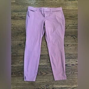 LOFT Straight Leg Pants in Lavender Pink